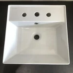 Nameeks Scarabeo Bathroom Sink Drop White 3 Holes 5108. Fixed Price $150.00.