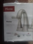 Pfister Masey Brushed Nickel Bathroom Sink Faucet W/ Push-n-seal Set. Read Desc. Fixed Price $60.00.