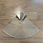 10"-10" Quarter Circle Tempered 3/8 Corner Shelf-glass And Holders .. Fixed Price $22.99.
