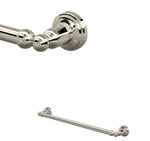 Perrin & Rowe U.6940PN Bathroom Wall Mounted 20" Towel Bar Polished Nickel New. Fixed Price $419.99.