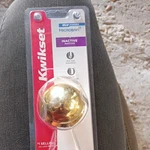 Kwikset Polished Gold Metal Round Dummy Door Knob Easy Install With Hardware. Fixed Price $5.00.