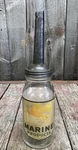 Vintage Mobil Oil Marine Products Glass Motor Bottle With Spout Pegasus. Fixed Price $95.00.