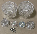 Genuine Valley Brand Canada Faucet Round Acrylic Crystal Handles Hot Or Cold Set. Fixed Price $29.99.