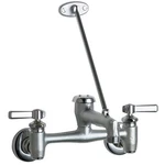 Chicago Faucets 897-RCF Service Sink Wall Mount Rough Chrome 2 Handle. Fixed Price $119.95.