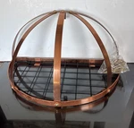 Copper Wall Mounted Pot & Pan Hanger Holder W/ 10 Brass Hooks 22" X 11". Fixed Price $99.99.