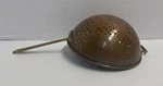 Vintage Stainless Copper Strainer Colander Brass Double Handle Hanging Patina. Fixed Price $38.99.