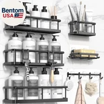 Shower Caddy, 100% Rustproof Organizer With Soap Holder, 6 Pack Large Cap. Fixed Price $34.86.