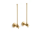Kohler 0-7605-P-2MB 3/8" Npt Angle Supply W/ Stop & Cross Handle Slight Wear. Fixed Price $210.18.