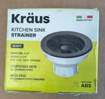New Kraus PST1-BL-C Kitchen Sink Strainer Black Free Shipping. Fixed Price $12.89.