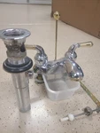 Moen Monticello Chrome And Brass Working Bathroom Faucet. Fixed Price $54.99.