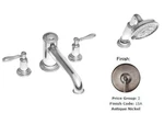Newport Brass 3-2557 Ithaca Deck Mounted Roman Tub Faucet In Antique Nickel New!. Fixed Price $936.00.