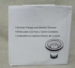 Delta 72010-SS Kitchen Flange & Basket Strainer Black Stainless Steel. Fixed Price $30.00.