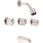 Classics 3-HANDLE Wall Hung 1-SPRAY Tub Shower Faucet In Chrome Valve Not. Fixed Price $334.69.
