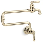Kohler K-99270-AF Artifacts Wall Mounted Pot Filler Faucet, Vibrant French Gold. Fixed Price $1099.00.
