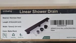 Webang 24 Inch Shower Drain Linear Rectangular Floor Matte Black New Open Box. Fixed Price $19.95.
