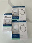 New Gatco Latitude 4293/4292 Satin Nickel 1 Tissue Holder And Towel Rings. Fixed Price $64.00.
