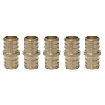 Pex Couplings 3/4 Inch Brass Crimp Fitting Plumbing Hardware 5 Pcs. Fixed Price $20.49.