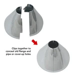 Plumb Pak K857-20 Clip On Deep Flange Cover For 1/2 In. Pipe, Chrome Brand New. Fixed Price $11.99.