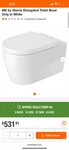 Duravit Starck 3 Wall Mounted Toilet White Wondergliss. Fixed Price $380.00.