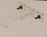 Brizo T70480-PCLHP Siderna Wall Mounted Tub Filler Less Handles, Polished Chrome. Fixed Price $125.00.