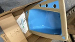 Kohler K-2170-32 Lady Vanity 28" Bathroom Sink Side Spray Hole, New Orleans Blue. Fixed Price $999.00.