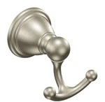 Moen Brantford Double Robe Hook In Brushed Nickel YB2203BN. Fixed Price $13.90.