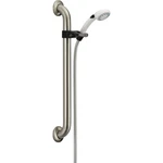 Delta Faucet 2-SPRAY Ada Grab Bar Adjustable Hand Held Shower Hose Stainless. Fixed Price $240.28.