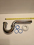 P-trap 17-GAUGE Brass 1/2" Chrome Finish 704GBN-1 New Package Dearborn. Fixed Price $19.99.