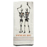 Design Imports Skeletons Printed Dishtowel, You're My Boo (753962C). Fixed Price $13.00.