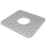 2PCS Silicone Grid Sink Mat With Central Drain Hole 11.61X13.58INCH Non-slip Kit. Fixed Price $20.39.