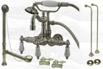 Kingston Brass Clawfoot Tub Faucet Kit - Satin Nickel CCK1009T8. Fixed Price $920.63.