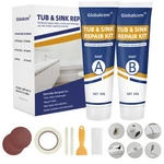 Tub Repair White, Fiberglass Shower And Porcelain Sink Kit, Ac.... Fixed Price $30.43.