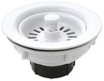 Basket Sink Strainer, White Plastic, 3.5-IN. 547-656. Fixed Price $23.84.