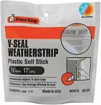 Frost King M13WH V-seal Weather-strip 7/8-INCH By 17-FEET White 7/8" X 17'. Fixed Price $7.05.