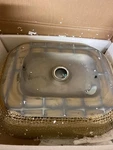 Whitehaus WH71302-F22 Isabella Plus 19.75" Black/gold Vessel Sink. Fixed Price $294.00.