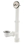 Trip Lever Bath Drain 1-1/2" Polypropylene Everbilt Brushed Nickel Trim 213110. Fixed Price $18.75.