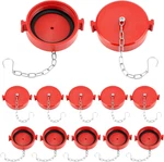 12 Pack 2-1/2 Nst Fire Hose Connection Cap Fitting With Chain, Anti-theft, Red. Fixed Price $59.99.