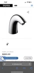 Toto Standard Ecopower Faucet Polished Chrome TELLS100#CP. Fixed Price $225.00.