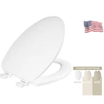 Church Toilet Seat Elongated White Enameled Wood Easy Clean Release Hinges. Fixed Price $38.46.