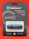 16GB Kingston Technology Ironkey Vault Privacy 50 USB3.2 Type-a Flash Drive. Fixed Price $54.99.