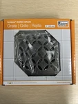 Schluter KDIF4GRKEBD5 4" Brushed Stainless Steel Floral Drain Grate. Fixed Price $59.99.