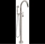 Rohl Wellsford Floor Mounted Tub Filler Satin Nickel WE2339LSTNTO. Fixed Price $1139.99.