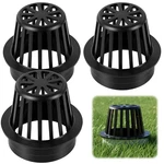 (3-PACK) Calvana 4 Round Atrium Drain Grate Cover, Compatible With Nds Black. Fixed Price $25.84.