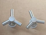 Grohe 18 026 Eno Atrio Spoke Handles Brushed Nickel. Fixed Price $125.00.