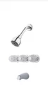 Pfister 3-HANDLE Tub & Shower Faucet With Metal Verve Knob Handles. Fixed Price $89.95.