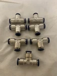 Lot Of (7) Aignep Usa 88230-08 Union TEE,1/2",TUBE,NICKEL Brass. Fixed Price $59.00.