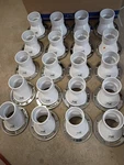 Lot 20 Oatey 43605 3" Pvc Open Offset Toilet Flange With Stainless Steel Ring. Fixed Price $94.99.