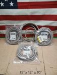 4 Pk Everbilt Polymer Braided Icemaker Water Connector Line Hose 12FT. Fixed Price $24.99.