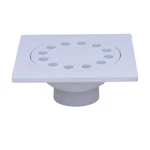 Oatey 1-1/2-IN Pvc Square White Bell Trap Drain With 6" X Top. Fixed Price $9.95.