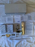Jado Door Lever Full Dummy Set Polished Brass. Fixed Price $145.00.